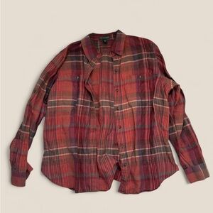 Ralph Lauren Red and Green Plaid Shirt